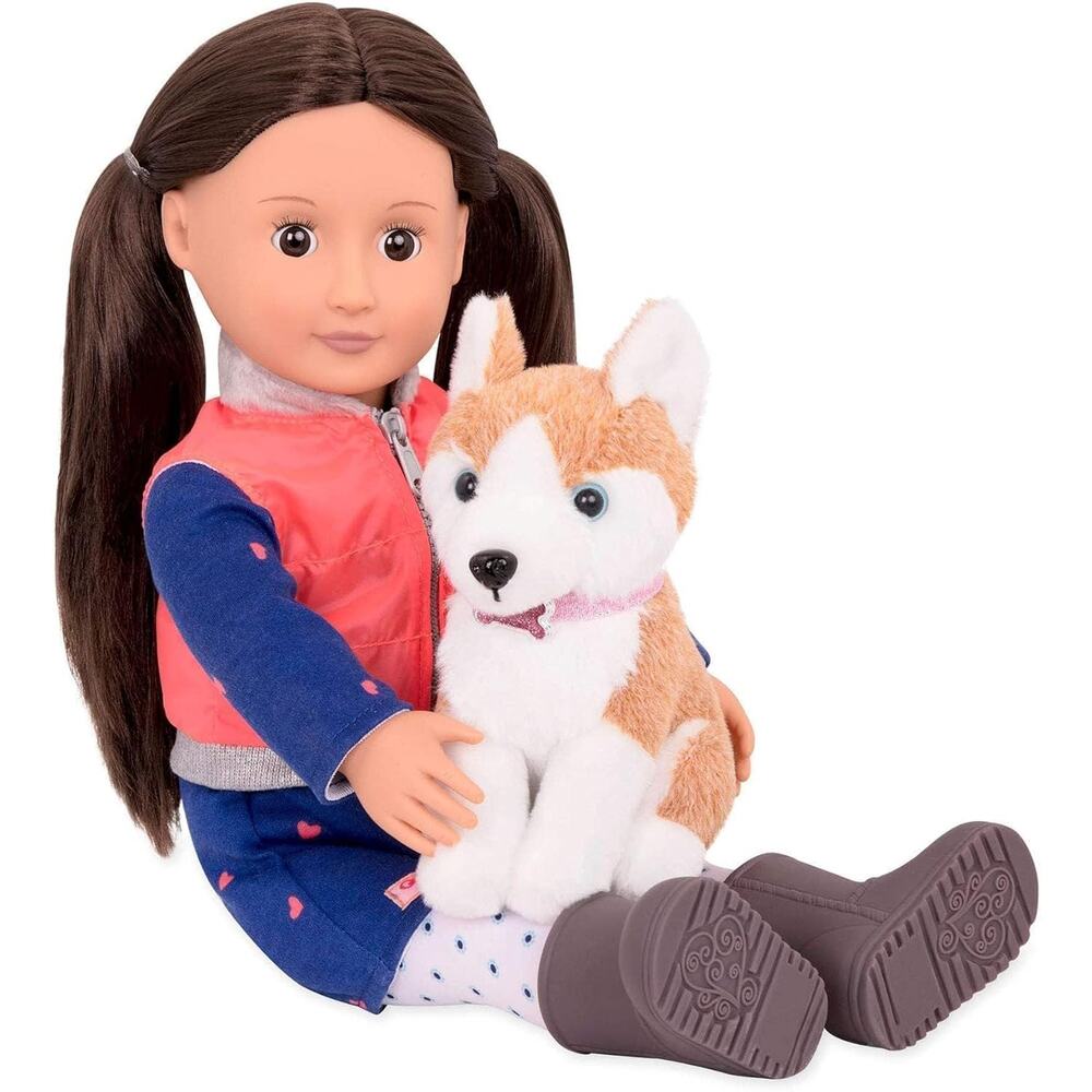 Our Generation Leslie 18" Doll & Pet Travel Bundle NWT - Picture 3 of 9